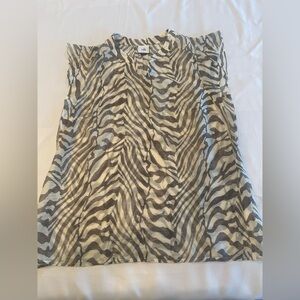 Cabi Sheer Zebra Print Sleeveless Top